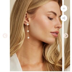 Untamed Petals lilly pearl drop earrings. Perfect for bride!